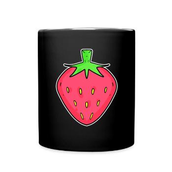 Fraises et fraises - Mug uni - noir - Devant