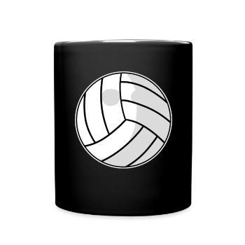 Motif de ballon de volley-ball - Mug uni - noir - Devant