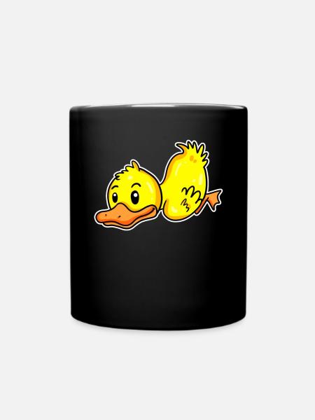 Ente - Tasse einfarbig - Schwarz