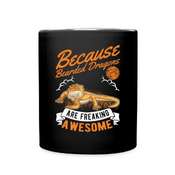 Bearded Dragon Saying - Full Colour Mug - black - Front