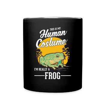 Grenouille Halloween Rainette - Mug uni - noir - Devant