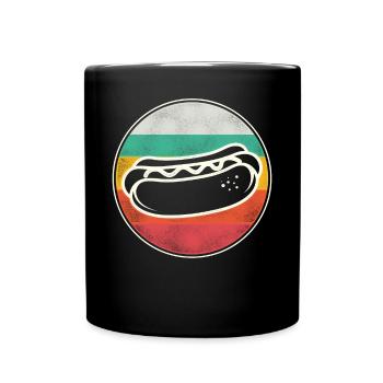 Hot Dog Adulte Vintage Rétro - Mug uni - noir - Devant