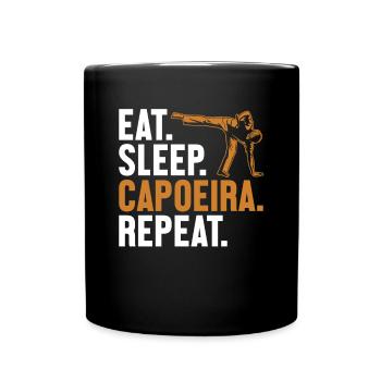 Manger Dormir Capoeira Répéter Ginga Capoeirista Danse - Mug uni - noir - Devant