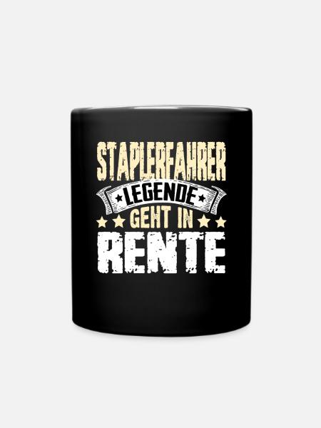 Staplerfahrer Legende Geht In Rente - Tasse einfarbig - Schwarz