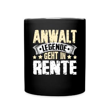 Lawyer legend retires - Full Colour Mug - black - Front