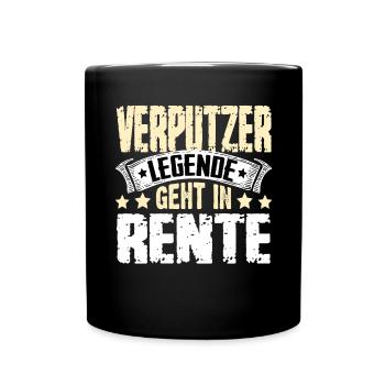 Plasterer legend retires - Full Colour Mug - black - Front