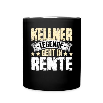Waiter legend retires - Full Colour Mug - black - Front