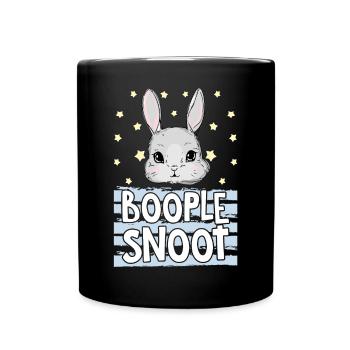 Funny Rabbit Bunny Boople Snoot Graphic for Os - Full Colour Mug - black - Front