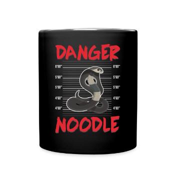 Drôle d’amoureux du serpent danger nouille graphique - Mug uni - noir - Devant