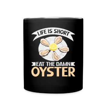 Oyster Gifts - Tasse einfarbig - Schwarz - Vorne