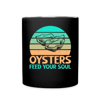 Oyster Gifts - Tasse einfarbig - Schwarz - Vorne