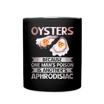 Oyster Gifts - Tasse einfarbig - Schwarz - Vorne