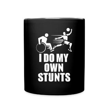 Cadeau de basketball en fauteuil roulant - Mug uni - noir - Devant