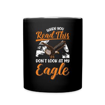 Golden Eagle Gift Eagle Breeding Falconer Eagle - Full Colour Mug - black - Front