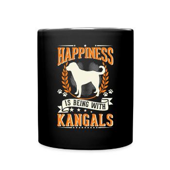 Kangal Happy Anatolian Shepherd Dog - Full Colour Mug - black - Front