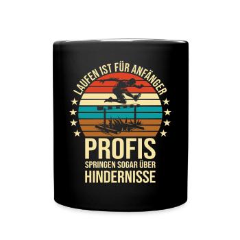 Obstacle course track and field athlete hurdler - Full Colour Mug - black - Front