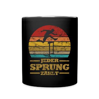 Obstacle course track and field athlete hurdler - Full Colour Mug - black - Front