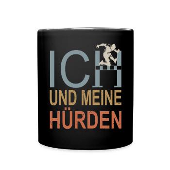 Obstacle course track and field athlete hurdler - Full Colour Mug - black - Front