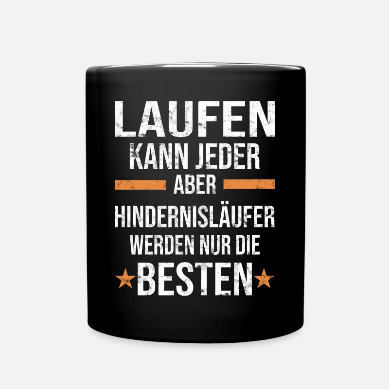 Hindernislauf Leichtathlet Hürdenläufer - Tasse einfarbig - Schwarz