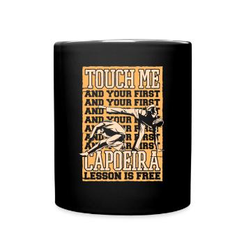 Touch Me et votre première leçon de capoeira est gratuite - Mug uni - noir - Devant