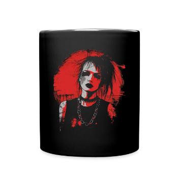 Punk Fashion Power Punker girl accessiore - Tasse einfarbig - Schwarz - Vorne