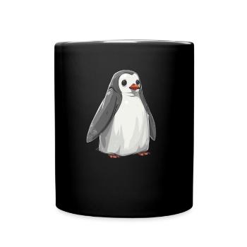 Pinguin Geist Halloween Pinguin Niedlich - Tasse einfarbig - Schwarz - Vorne