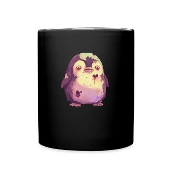 Pinguin Halloween Pinguin Niedlich - Tasse einfarbig - Schwarz - Vorne