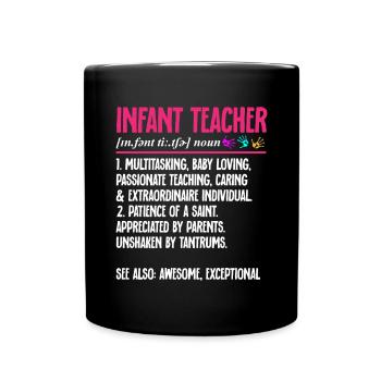 Enseignante de maternelle Éducatrice de centre de garde - Mug uni - noir - Devant