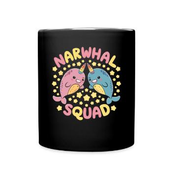 Amoureux du narval Licorne de l’animal marin Narval - Mug uni - noir - Devant