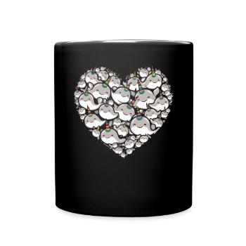 Amoureux du narval Licorne de l’animal marin Narval - Mug uni - noir - Devant