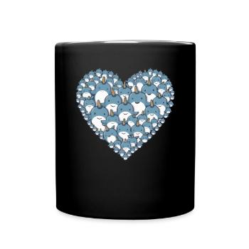 Amoureux du narval Licorne de l’animal marin Narval - Mug uni - noir - Devant