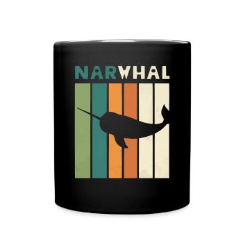 Amoureux du narval Licorne de l’animal marin Narval - Mug uni - noir - Devant