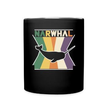 Amoureux du narval Licorne de l’animal marin Narval - Mug uni - noir - Devant