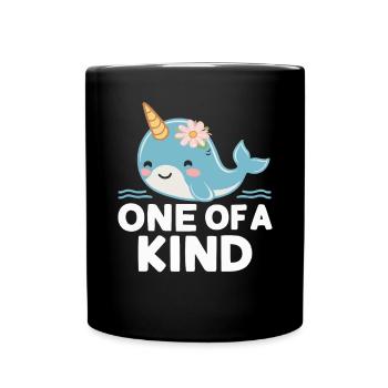Amoureux du narval Licorne de l’animal marin Narval - Mug uni - noir - Devant