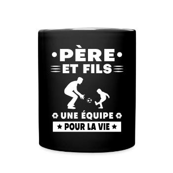 Father And Son Football Duo Man Dad - Full Colour Mug - black - Front
