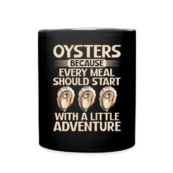 Oyster Gifts - Tasse einfarbig - Schwarz - Vorne