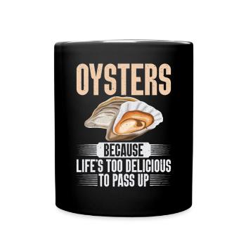 Oyster Gifts - Tasse einfarbig - Schwarz - Vorne