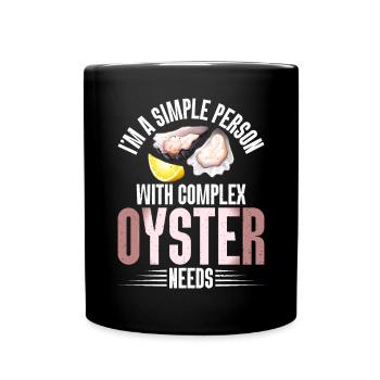 Oyster Gifts - Tasse einfarbig - Schwarz - Vorne