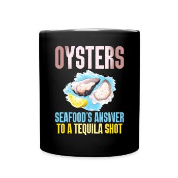 Oyster Gifts - Tasse einfarbig - Schwarz - Vorne