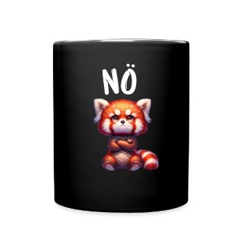 Panda roux Drôle Dicton Non, Renard de Feu - Mug uni - noir - Devant