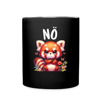 Panda roux Drôle Dicton Non, Renard de Feu - Mug uni - noir - Devant