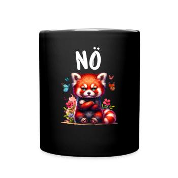 Panda roux Drôle de dicton Nope Renard de Feu - Mug uni - noir - Devant