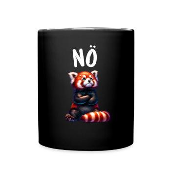 Panda roux Drôle Dicton Non, Renard de Feu - Mug uni - noir - Devant