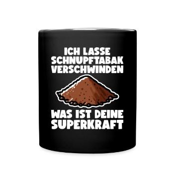 Schnupftabak Schnupfer Schnupftabak Dose - Tasse einfarbig - Schwarz - Vorne