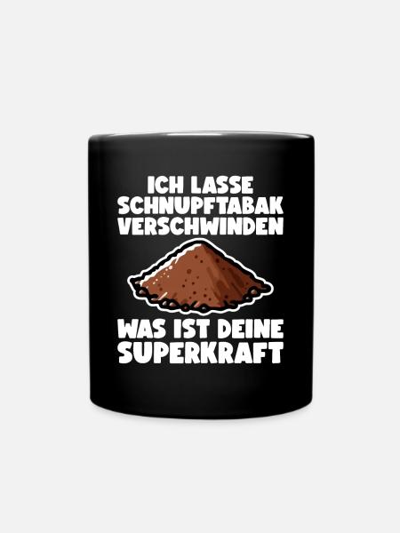 Schnupftabak Schnupfer Schnupftabak Dose - Tasse einfarbig - Schwarz