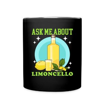 Limoncello Likör aus Zitronen Geschenk - Tasse einfarbig - Schwarz - Vorne