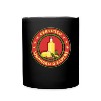 Limoncello Experte Likör aus Zitronen Geschenk - Tasse einfarbig - Schwarz - Vorne