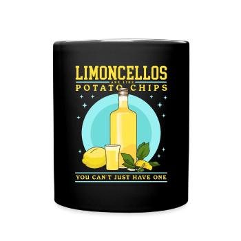 Limoncello Limoncellos | Zitronen Likör Geschenk - Tasse einfarbig - Schwarz - Vorne