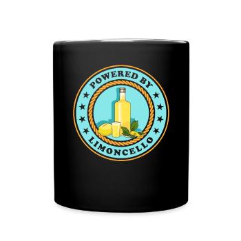 Limoncello Likör | Zitronen Likör Geschenk - Tasse einfarbig - Schwarz - Vorne