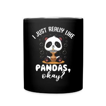 Panda Panda Bear Funny - Full Colour Mug - black - Front